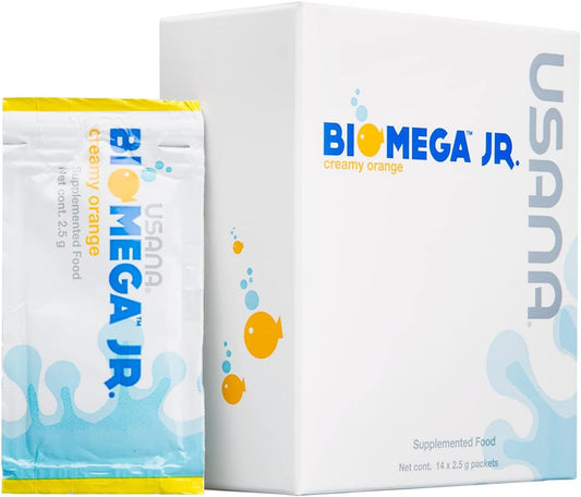 USANA BiOmega Jr. Omega 3 Fish Oil Supplement for Kids 4+ - 14 Packets