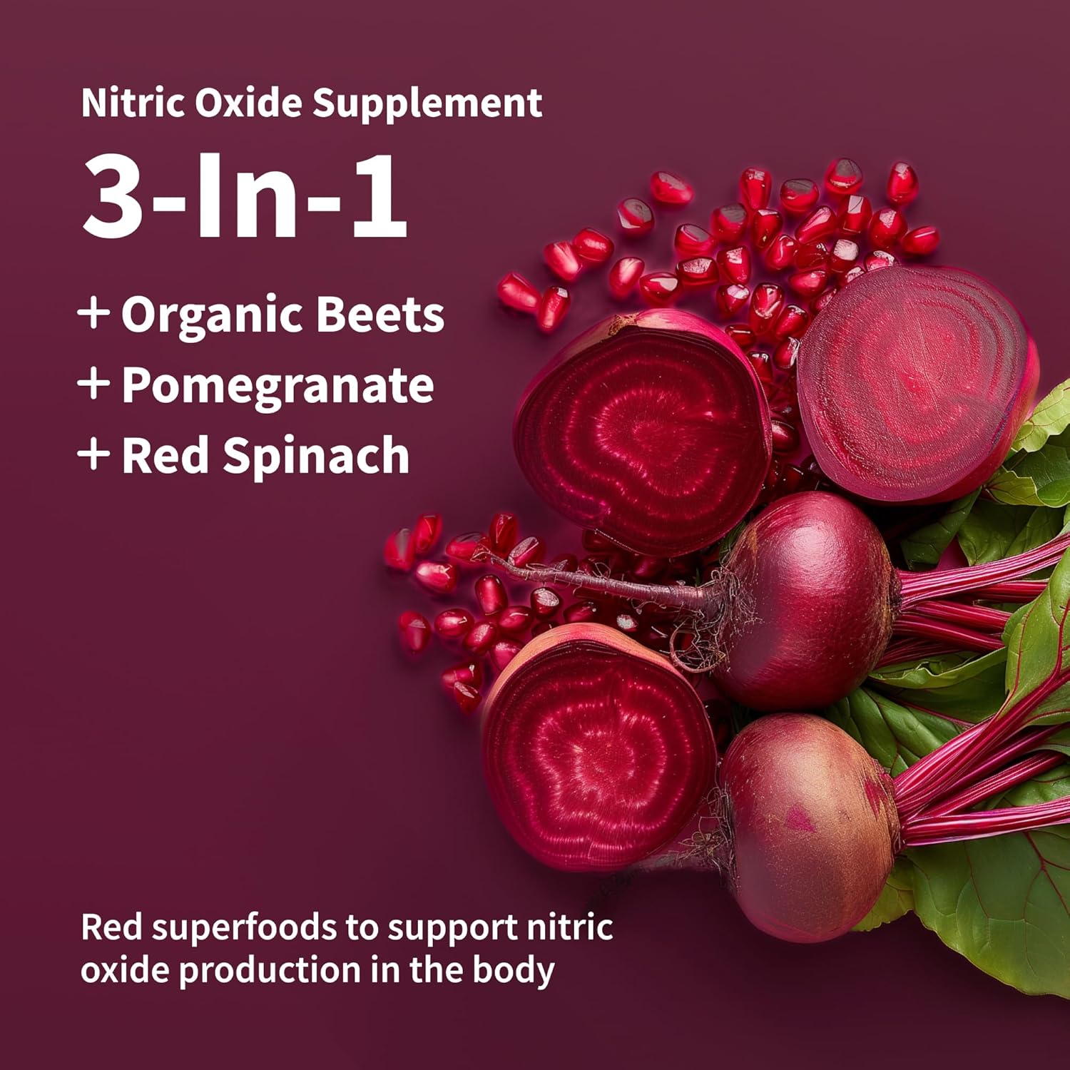 USDA Certified Beet Root Powder for Heart Health & Energy - Nitric Oxide Supplement with Hand Sanitizer Dispenser [2 Pack]