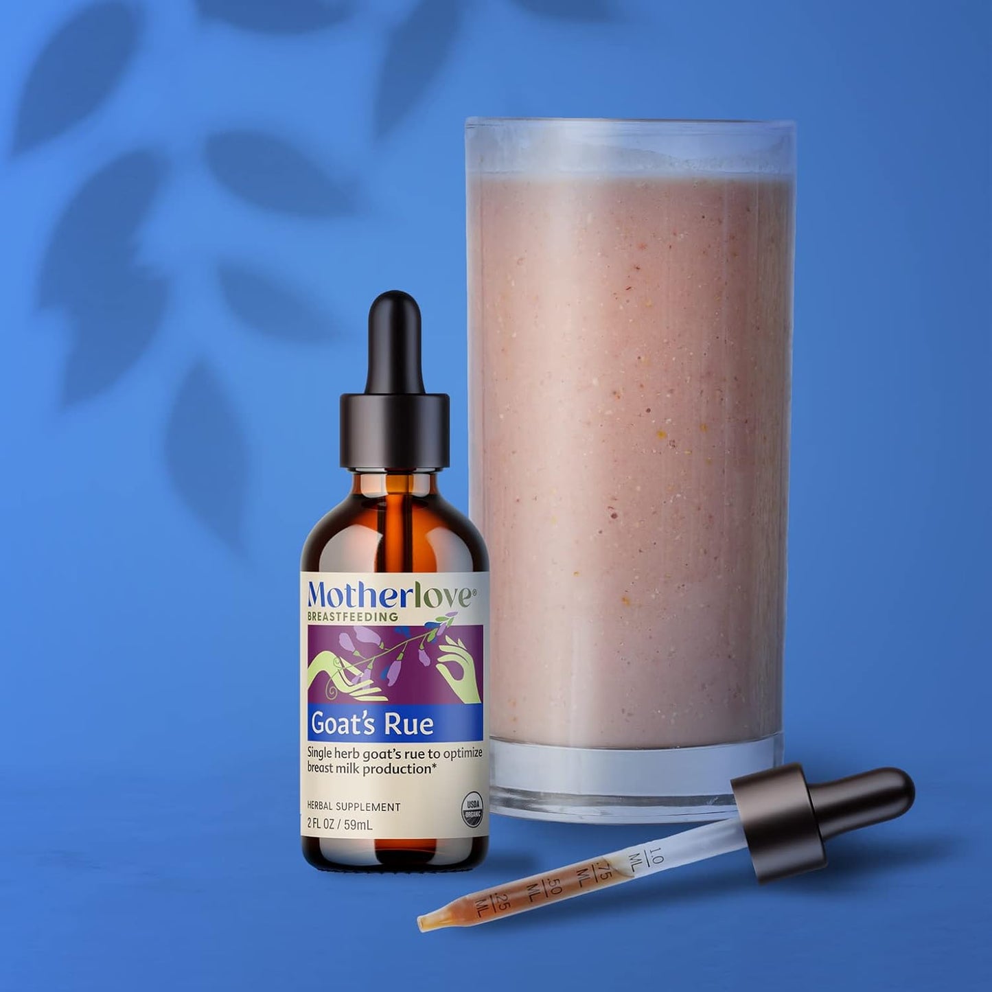 USDA Certified Organic Motherlove Goat’s Rue Lactation Tincture - 2oz Supplement for Breast Milk Supply & Breast Tissue Growth - Vegan, Kosher, Soy-Free