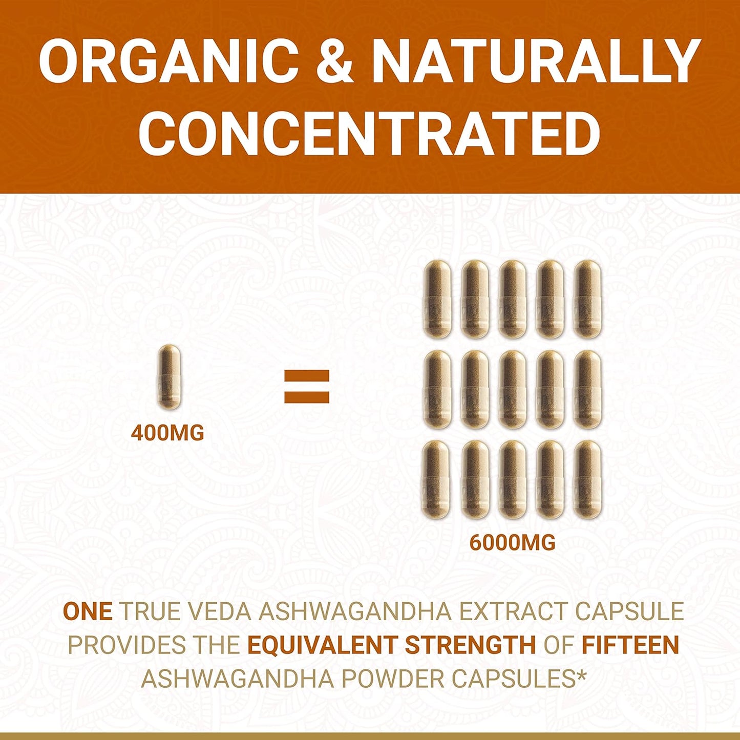 USDA Organic Ashwagandha Supplements - 60 Capsules | KSM-66 Ashwagandha | Pure Ashwagandha Vitamin | Organic Aswagandha Capsules