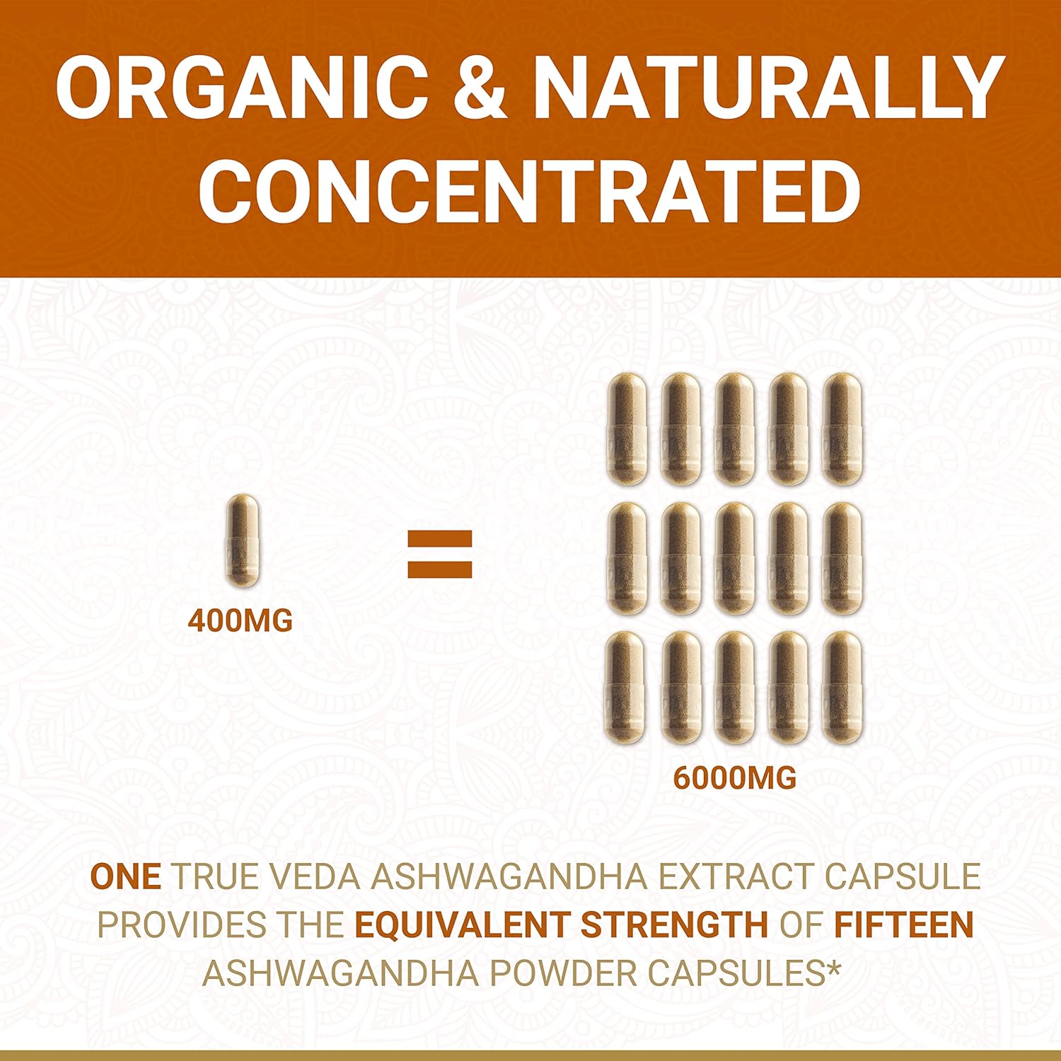 USDA Organic Ashwagandha Supplements - 60 Capsules | KSM-66 Ashwagandha | Pure Ashwagandha Vitamin | Organic Aswagandha Capsules