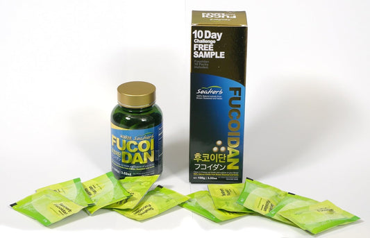 USFDA Approved 100% Natural Brown Seaweed Extract Fucoidan SeaHerb (10 Satchets + 100g)