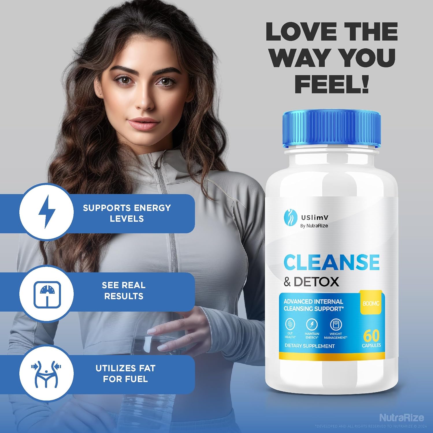 USlimV Keto ACV Capsules - 2 Pack for Advanced Internal Cleansing Support, All Natural Slimming Formula Pills with Vitamins Formula - NutraRize USlimV Reviews