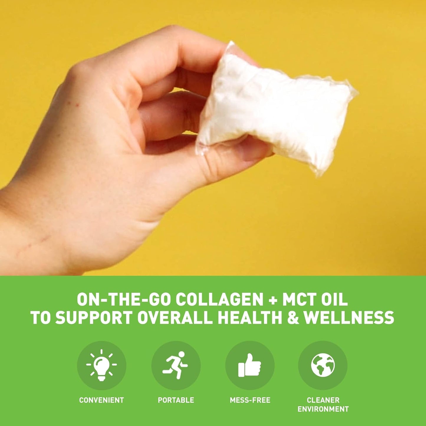 VADE Nutrition Keto Collagen Peptides Powder Packs with MCT Oil - Grass Fed Hydrolyzed Supplement for Hair Skin Nails Joints - Dairy & Gluten Free - 28 Packets (Piña Colada)