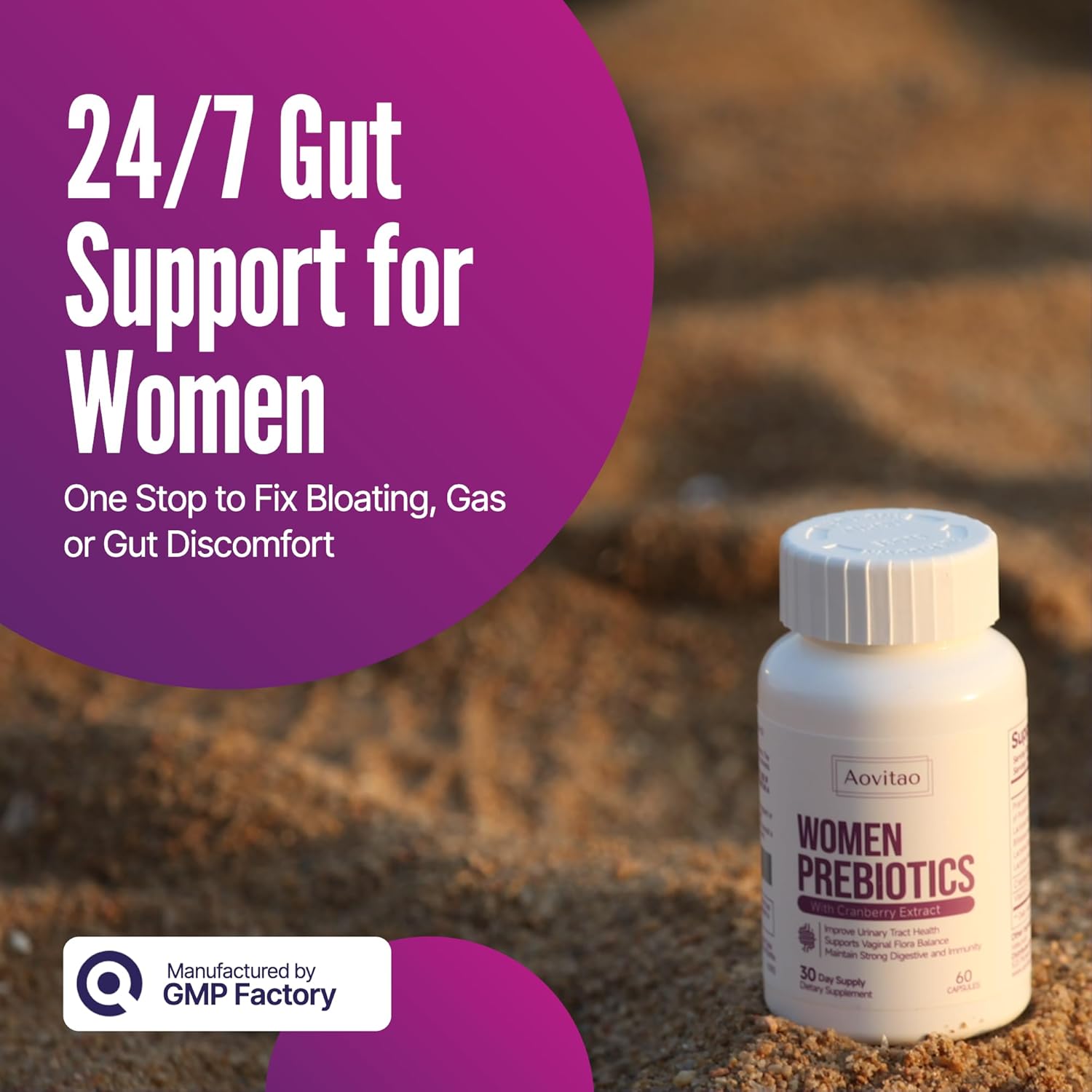 Vaginal Probiotic Capsules for Women - 60 Billion CFU Gut Health and Ph Balance Support with Prebiotics - Digestive and Urinary Tract Wellness