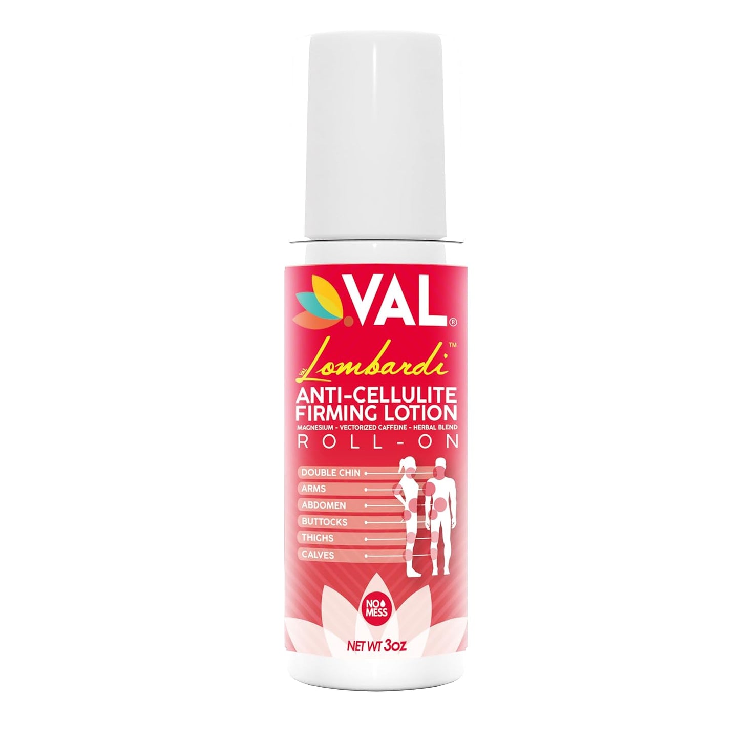 VAL Lombardi Cellulite Firming Roll-On with Magnesium for Smooth Skin