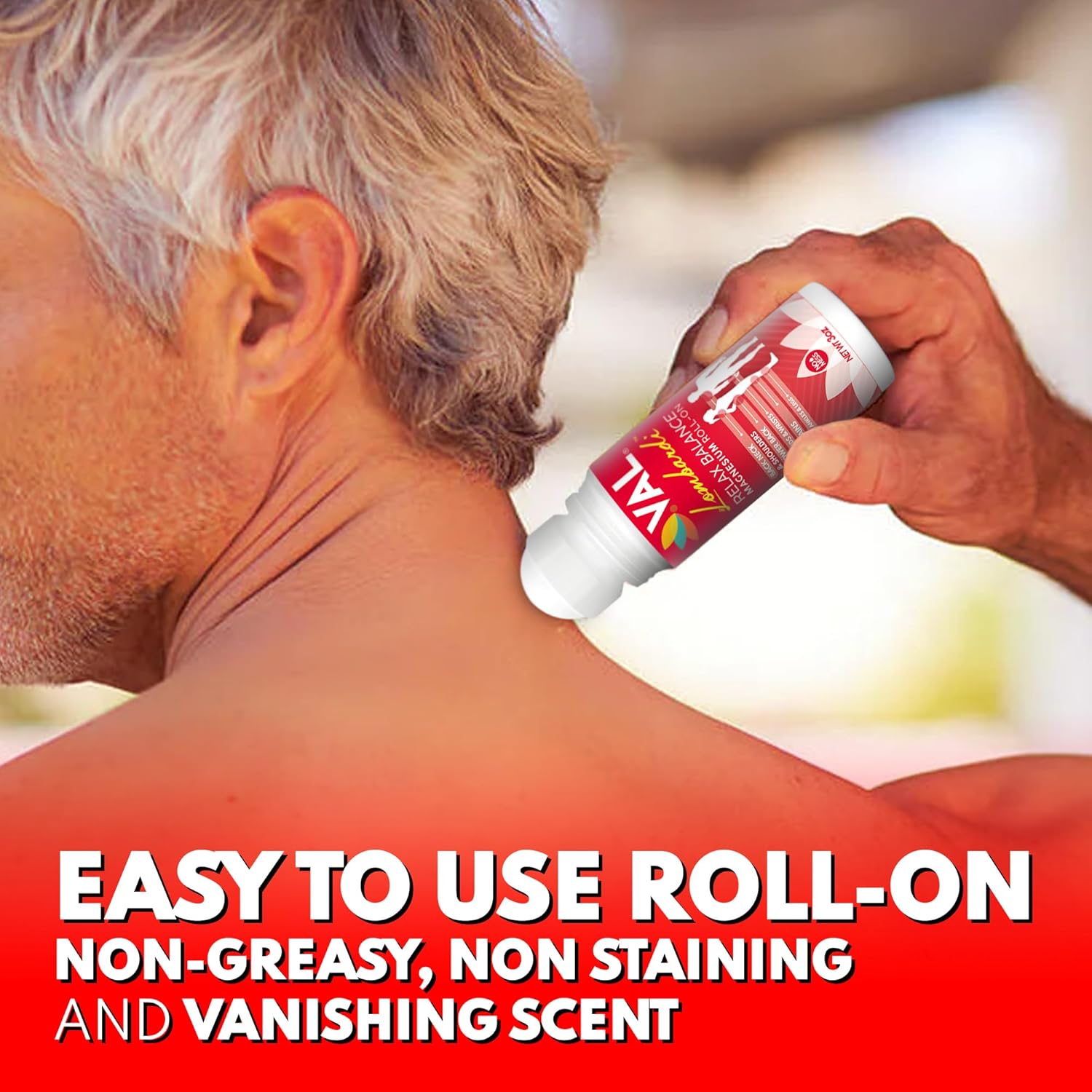 VAL Lombardi Magnesium Roll-On with Arnica & Herbal Blend for Joint & Muscle Therapy - 3oz