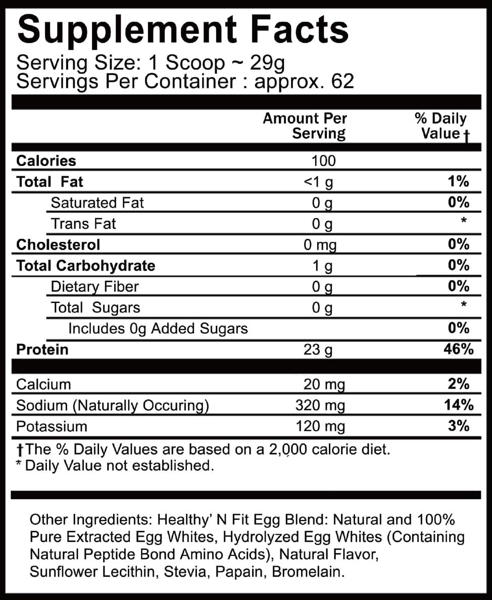 Vanilla 100% Egg White Protein Powder - 4lb, Natural Peptides, Keto and Paleo Friendly, Naturally Sweetened