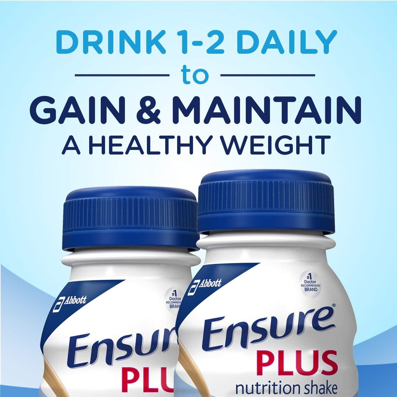 Vanilla Abbott Ensure Plus Nutrition Shake - 16g Protein, Meal Replacement, 8 fl oz x 6 Count