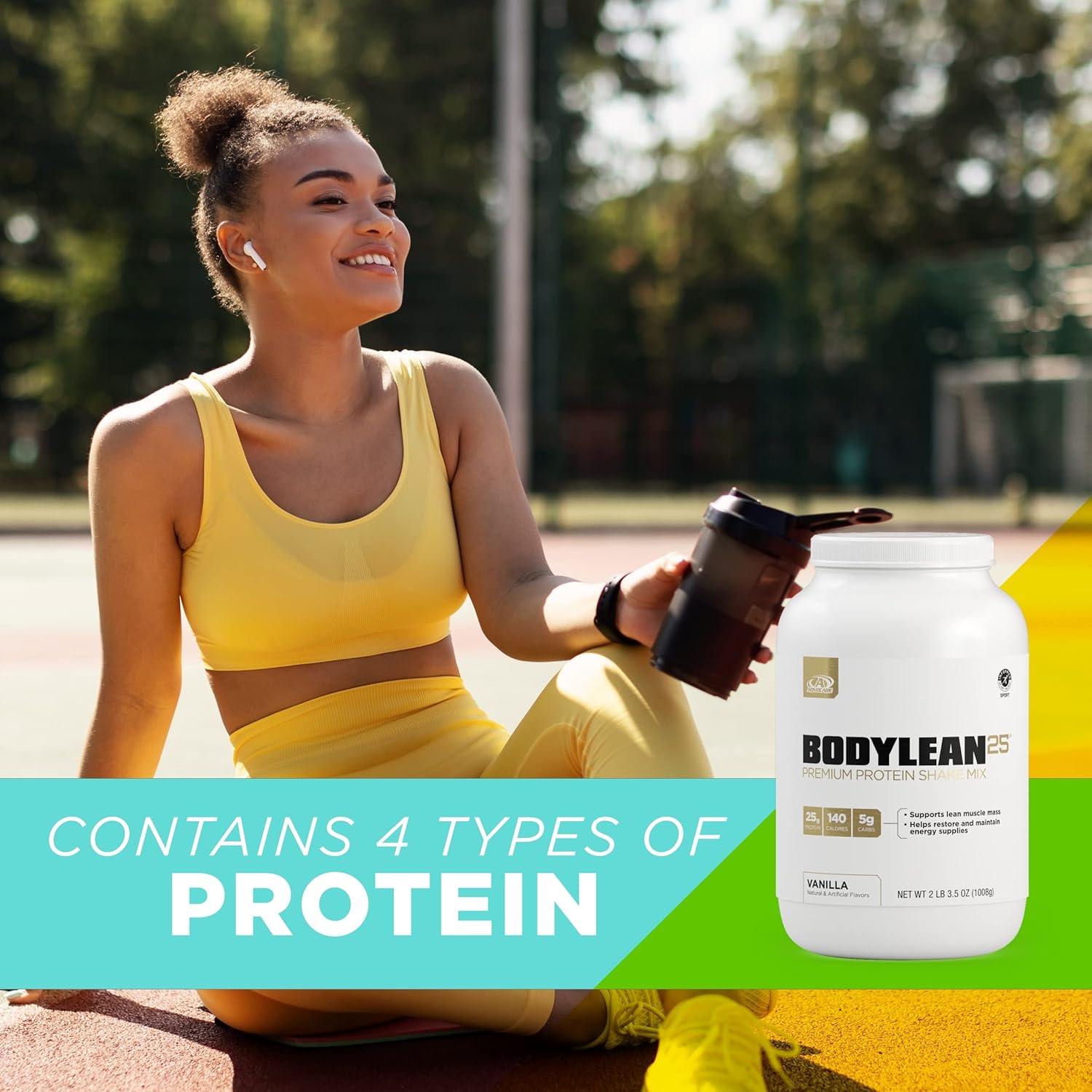 Vanilla AdvoCare BodyLean25 Protein Powder with Whey Isolate - Supports Muscle Building & Lean Body - Energy Boost* - 4.5 oz