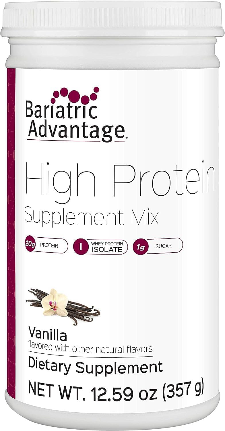 Vanilla Bariatric Advantage High Protein Supplement Mix - 20g Protein Powder for Pre & Post Surgery - Iron & Calcium - 14 Servings