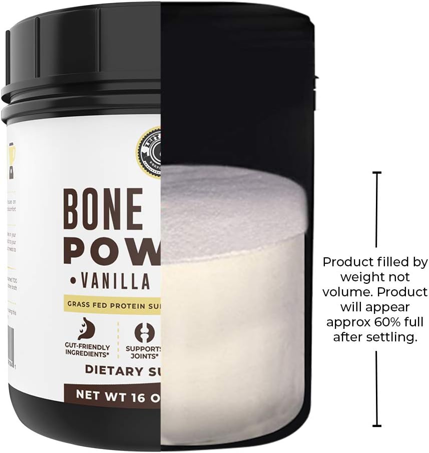 Vanilla Bone Broth & Multi Collagen Powder for Joint, Hair, Skin, Nails Support by Left Coast Performance