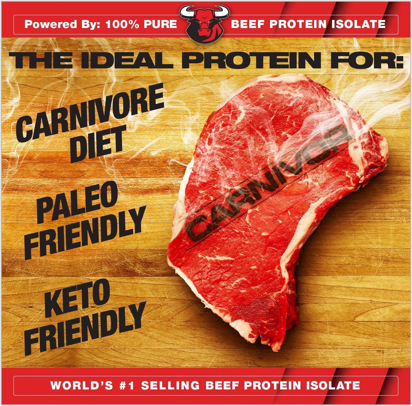 Vanilla Caramel MuscleMeds Carnivor Beef Protein Isolate, 3.9 lbs