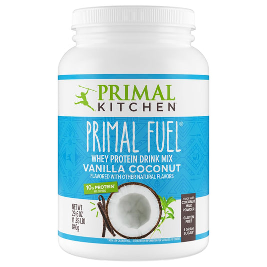 Vanilla Coconut Whey Protein Drink Mix by Primal Kitchen - Gluten and Soy Free - 1.85 Pounds
