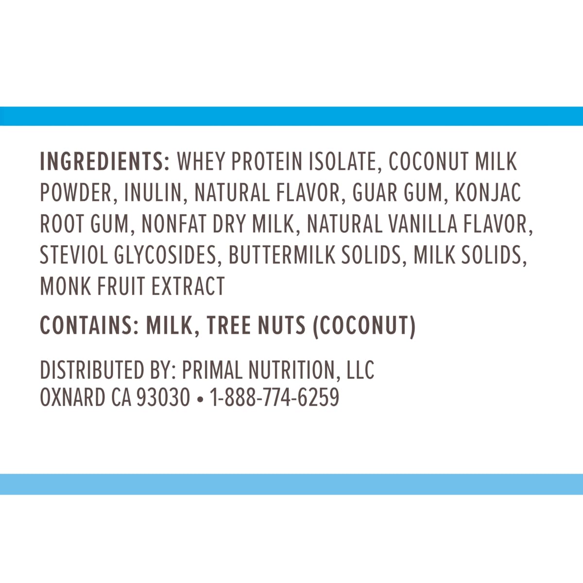 Vanilla Coconut Whey Protein Drink Mix by Primal Kitchen - Gluten and Soy Free - 1.85 Pounds