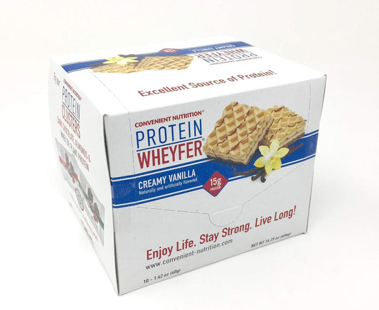 Vanilla Convenient Nutrition Protein WHEYFER Bars - Pack of 10
