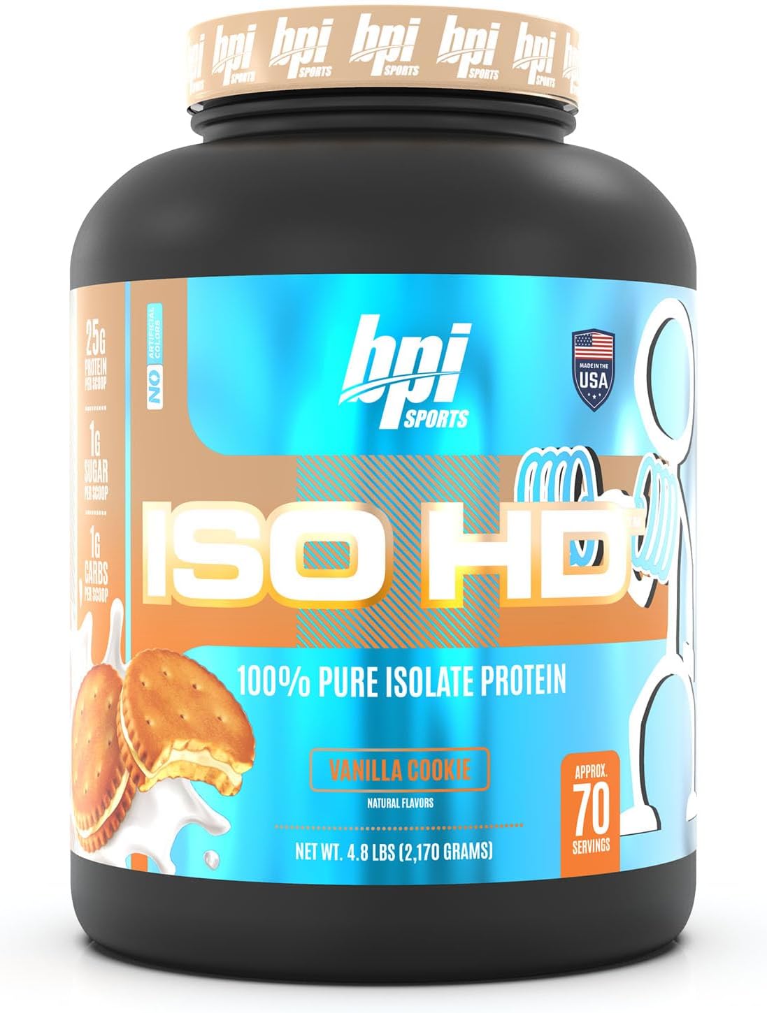 Vanilla Cookie Isolate Protein Powder by BPI Sports - 4.8 LBS, 70 Servings