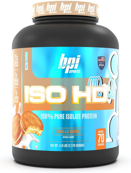 Vanilla Cookie Isolate Protein Powder by BPI Sports - 4.8 LBS, 70 Servings