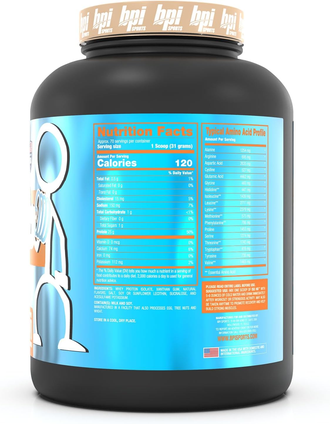 Vanilla Cookie Isolate Protein Powder by BPI Sports - 4.8 LBS, 70 Servings