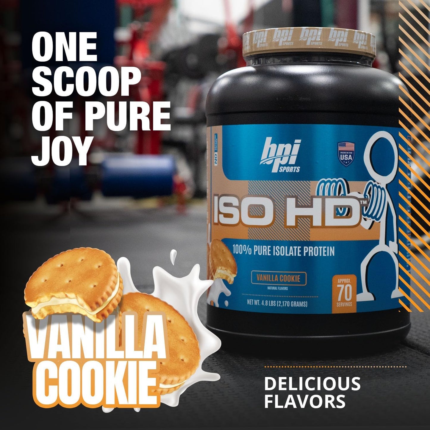 Vanilla Cookie Isolate Protein Powder by BPI Sports - 4.8 LBS, 70 Servings