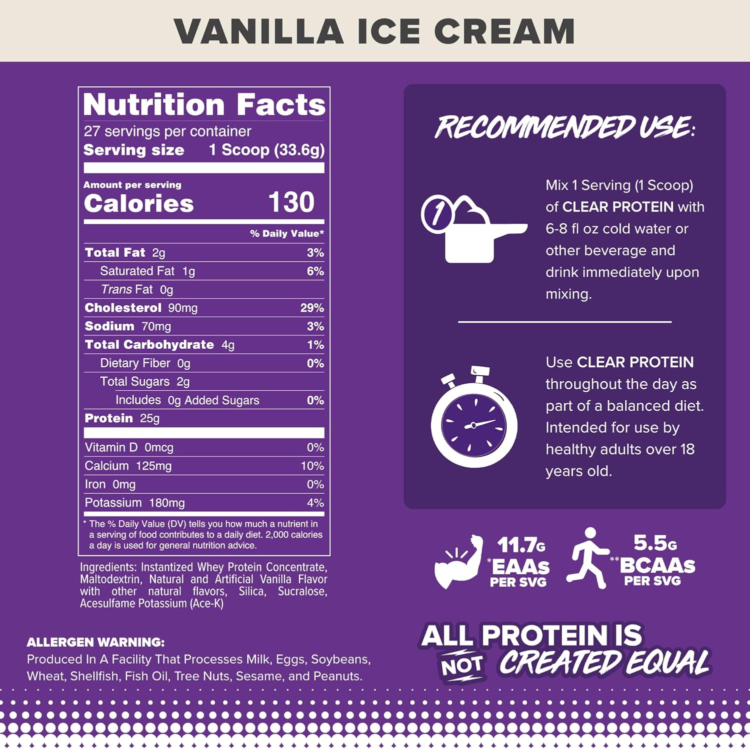 Vanilla FINAFLEX CLEAR PROTEIN 2 lb: Enhances Muscle Performance, Growth with Delicious Milkshake Flavor - Low Carb, Low Fat, Gluten-Free - 27 Servings