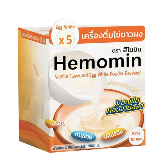 Vanilla Flavor Egg White Powder Beverage - Nakarad HEMOMIN 200g (10 Sachets x 20g)
