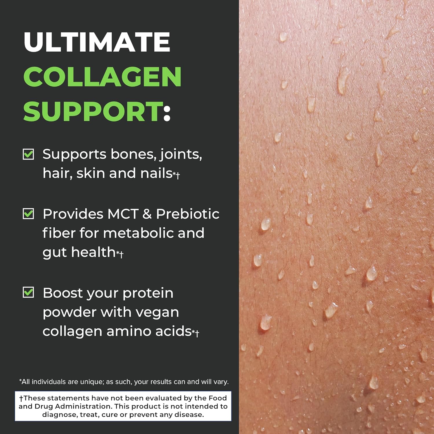 Vanilla Flavored POWERLIFE Power Life® Peak MCT Powder with Plant-Based Collagen & Biotin - 30 Servings