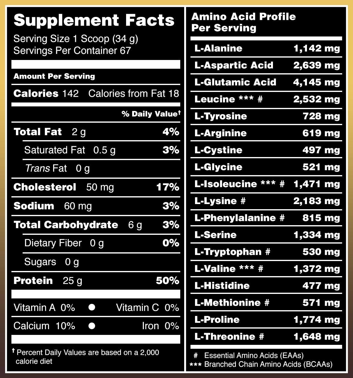 Vanilla Flavored Whey Protein Powder | 25g Protein per Serving | 70 Servings | Non-GMO & Gluten-Free | Made in USA