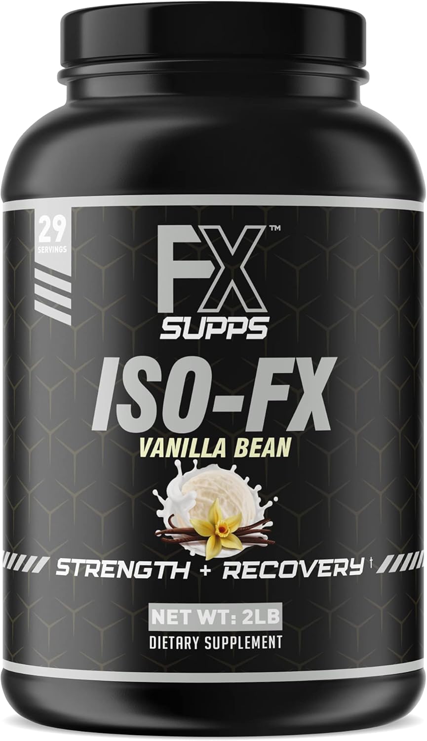 Vanilla Isolate Whey Protein Powder with BCAA & EAA Blend for Muscle Recovery & Growth - 2.0lb