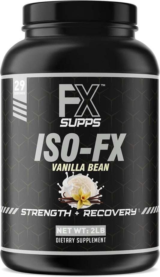 Vanilla Isolate Whey Protein Powder with BCAA & EAA Blend for Muscle Recovery & Growth - 2.0lb