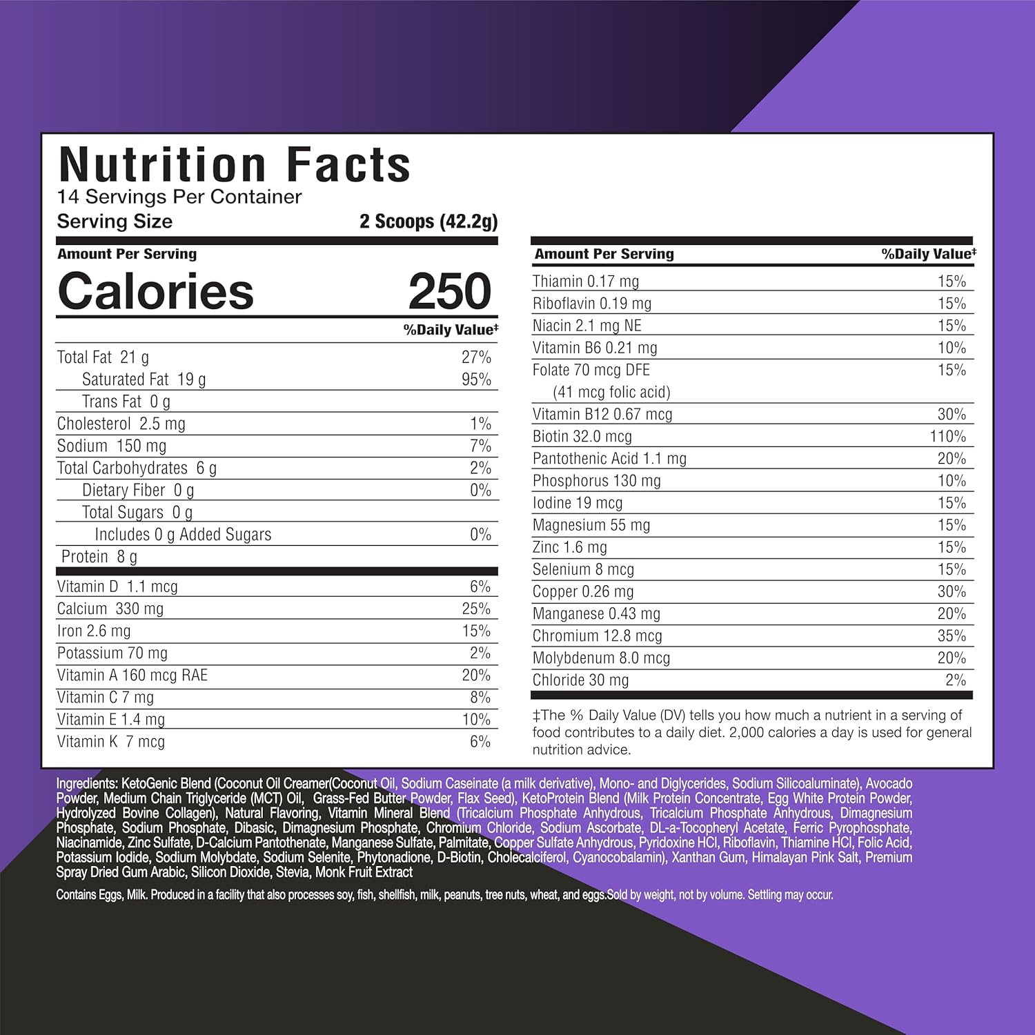 Vanilla Keto Meal Shake with MCTs, Protein, Collagen, Vitamins, Minerals - Keto & Paleo Friendly Dietary Supplement for Weight Loss - 14 Servings, 20.49 Oz