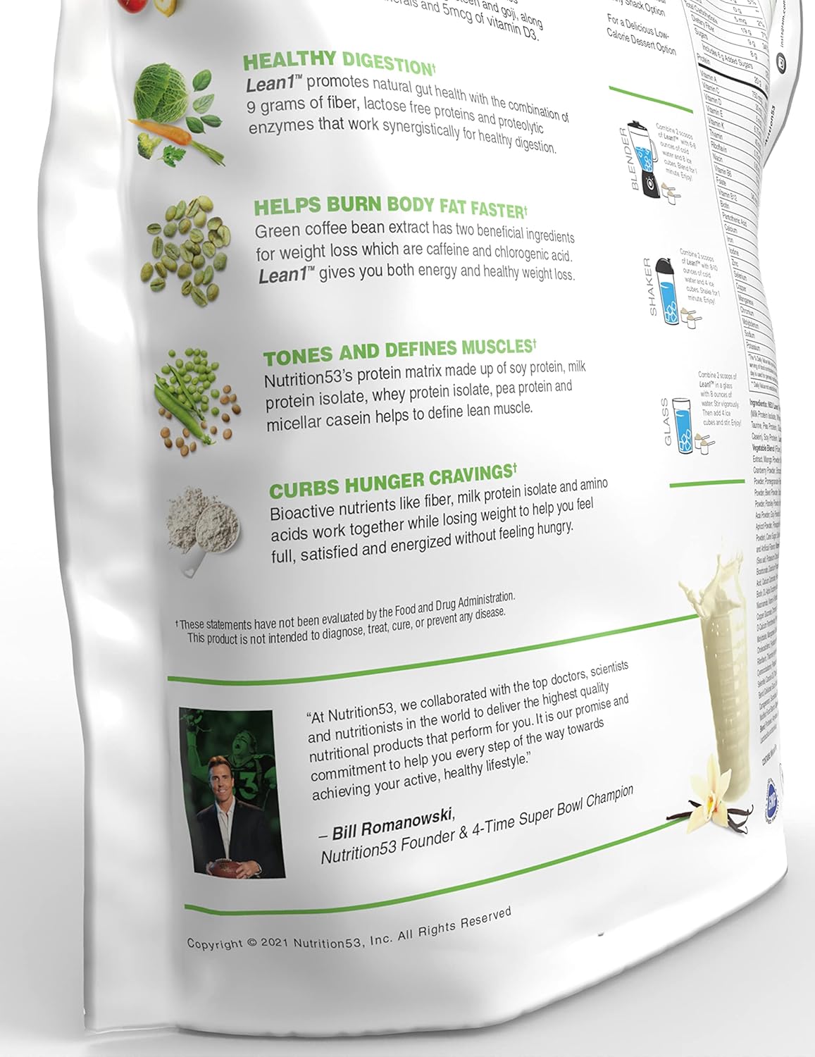 Vanilla Lean1 5lb (44 Servings) - Fat-Burning Meal Replacement Shake