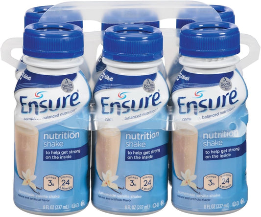 Vanilla Meal Replacement Shakes, 24 Pack of Ensure Original Nutrition Shake with 9g Protein, 8 fl oz