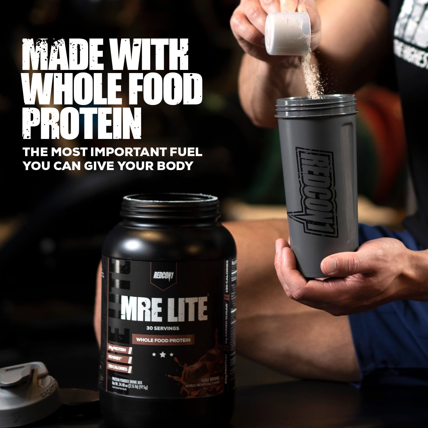 Vanilla Milkshake MRE Lite Protein Powder - Low Carb, Whey Free Meal Replacement with Animal Protein Blends, Easy to Digest - 30 Servings