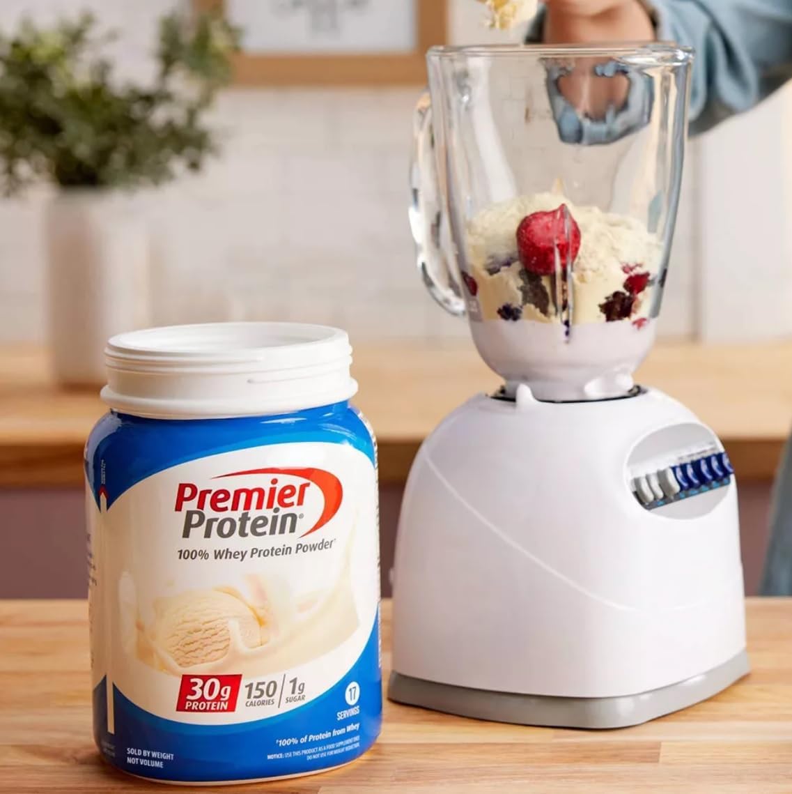 Vanilla Milkshake Premier Protein Powder - 30g Protein, 1g Sugar, 100% Whey, Keto, Soy-Free, Gluten-Free - 17 Servings, 23.3oz