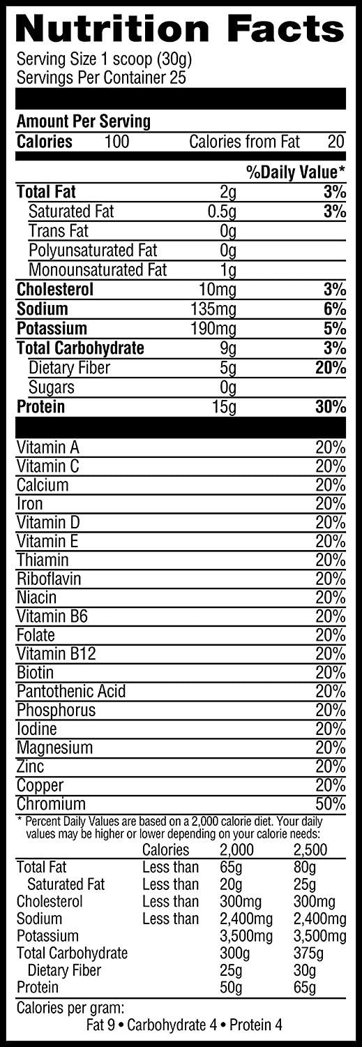 Vanilla Muscle Milk ZERO Protein Powder - 15g Protein, 100 Calories, 1.65lb - 25 Servings