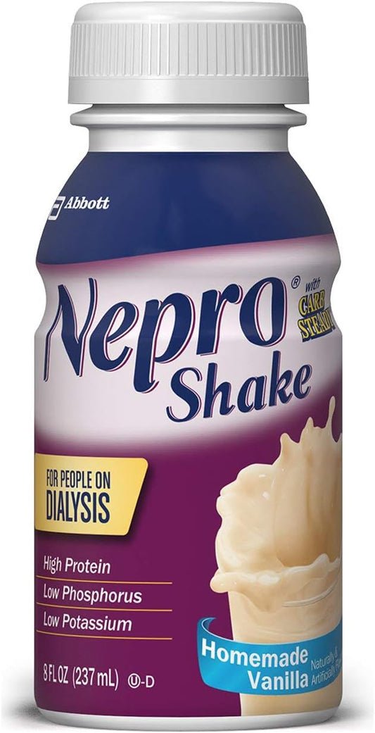 Vanilla Nepro Nutrition Shake: 16-Pack with 19g Protein & 420 Calories for Dialysis Patients