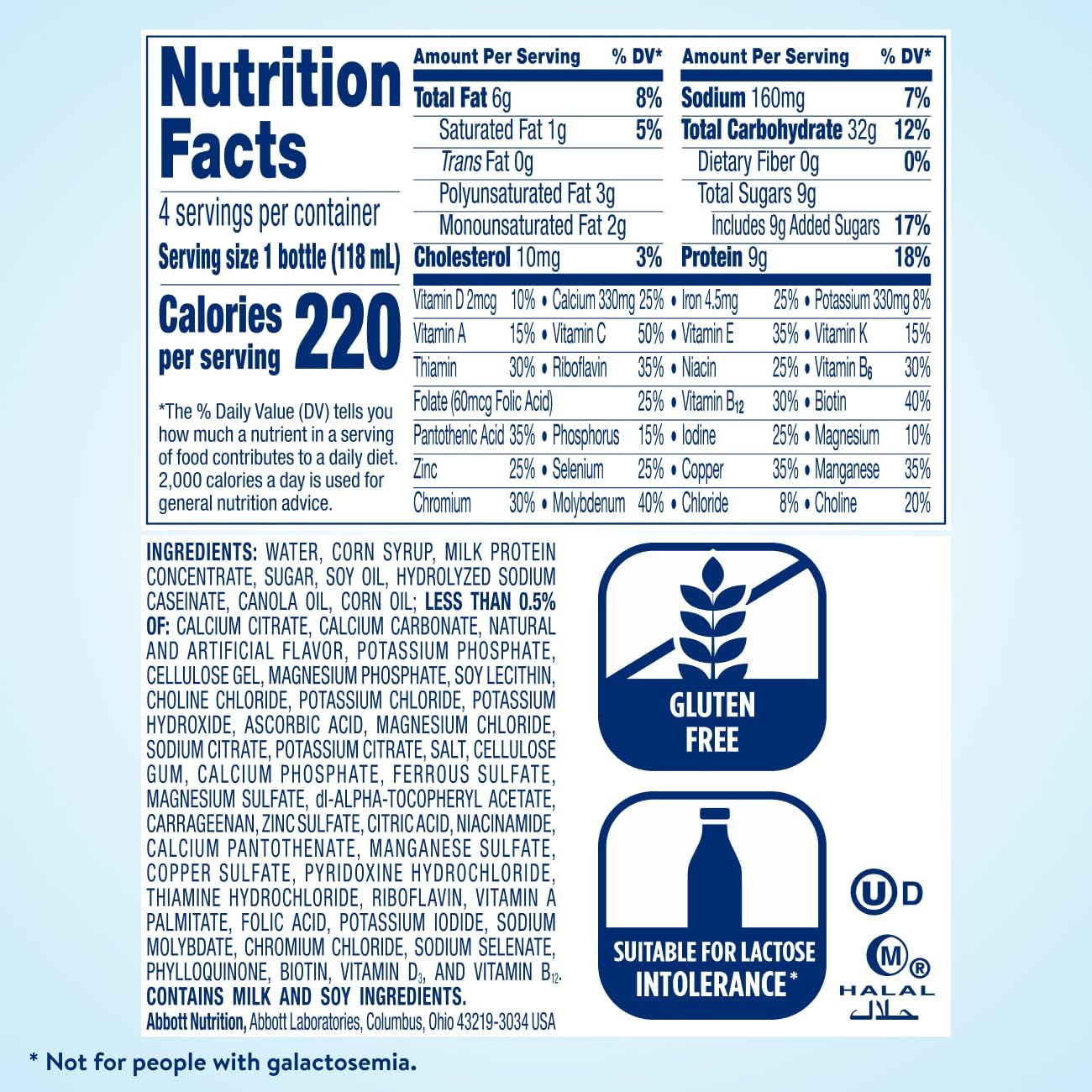Vanilla Nutrition Shake - 9g Protein, 25 Vitamins & Minerals, Compact Size - Pack of 24