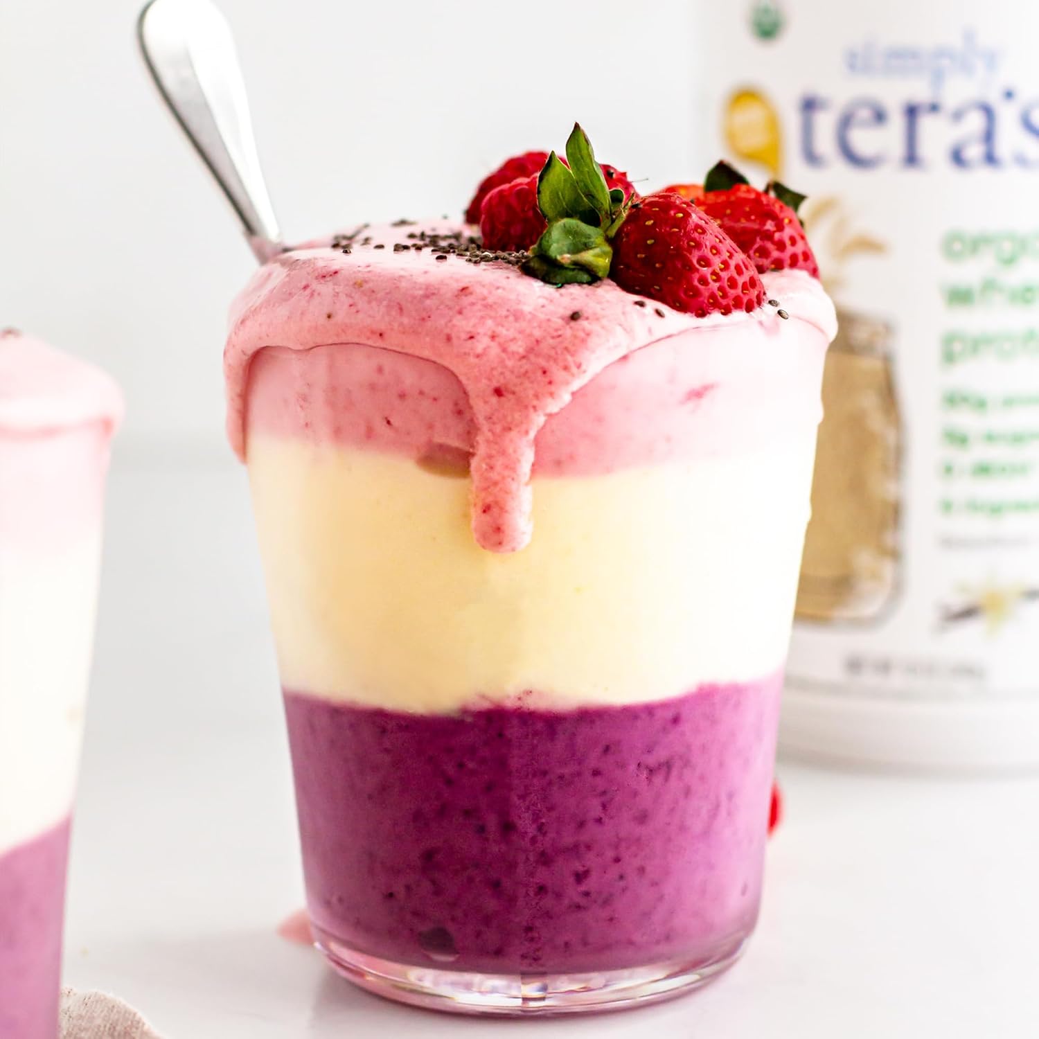 Vanilla Organic Whey Protein Powder - Grass Fed, 20g Protein Per Serving, Clean Ingredients, Non-GMO, rBGH-Free, 12 Oz