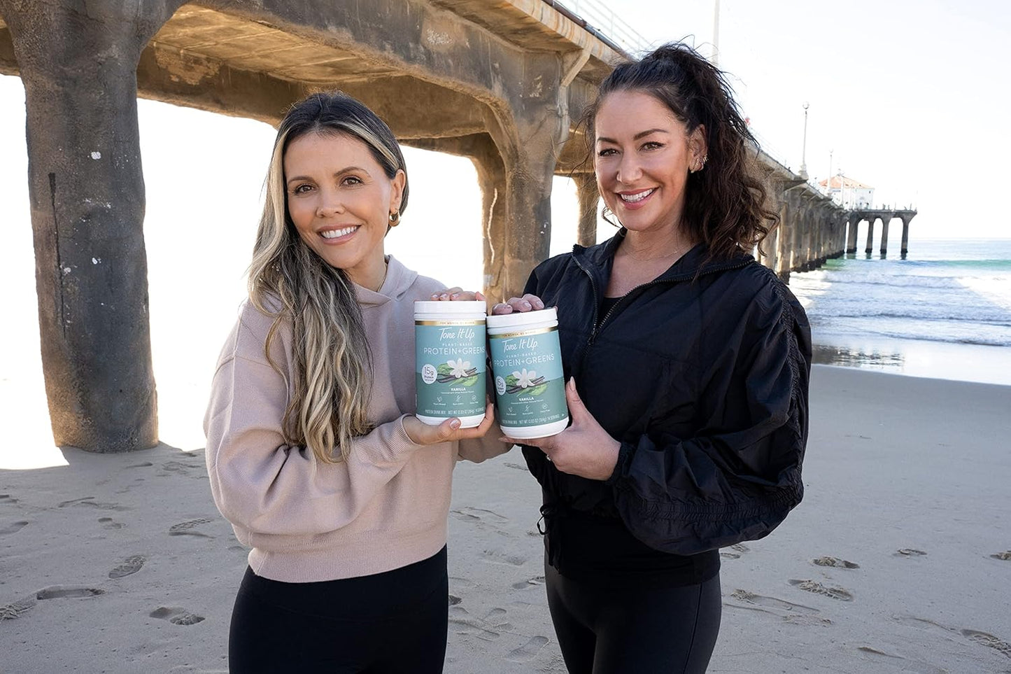 Vanilla Plant Based Protein Powder with Greens for Women - Dairy Free, Non-GMO, Kosher - 14 Servings, 15g Protein per Serving