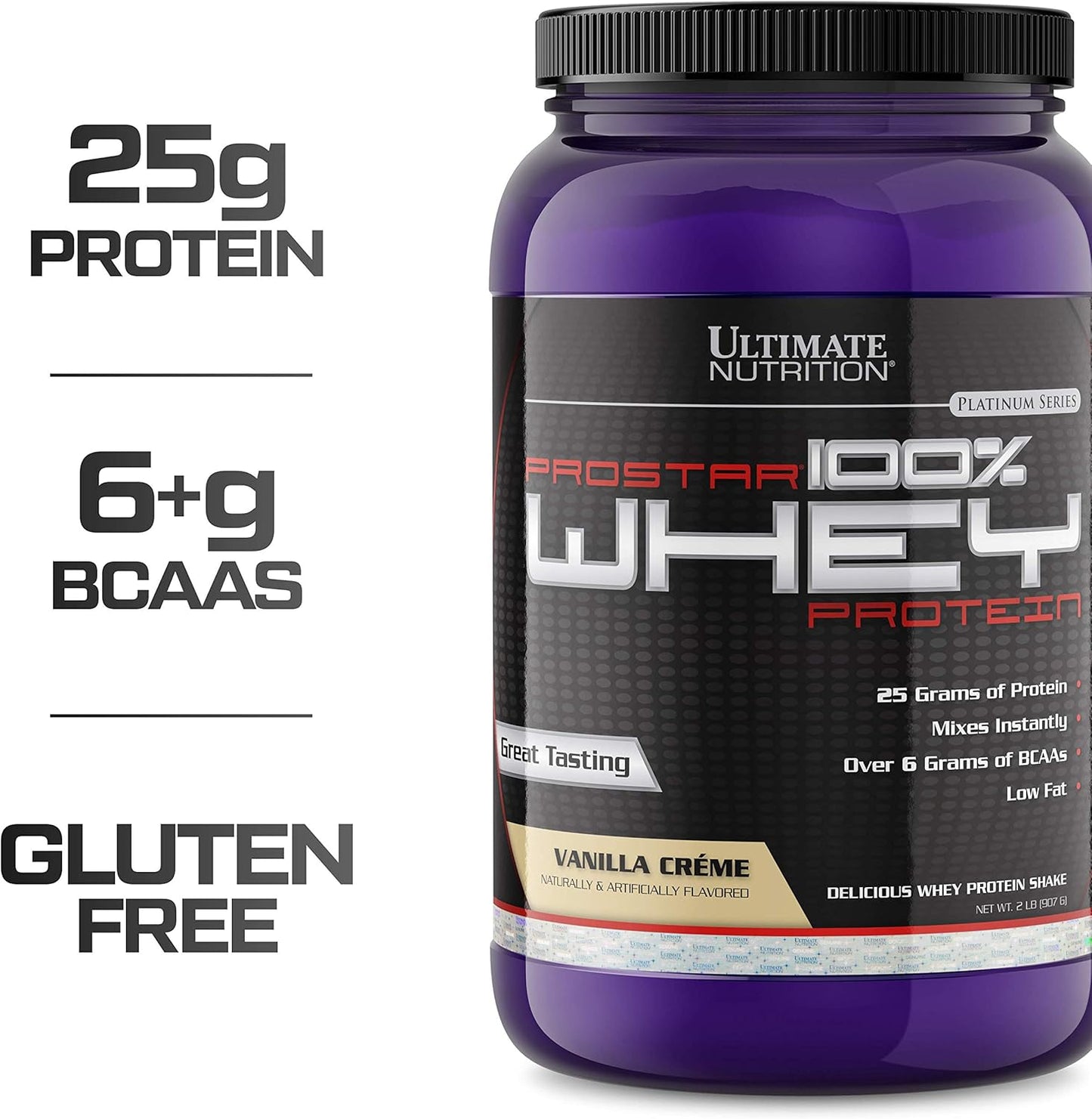 Vanilla Prostar Whey Protein Isolate Powder - High Protein Shake for Muscle Gain & Recovery - Low Carb, Low-Fat, Keto-Friendly - 2 lbs Tub