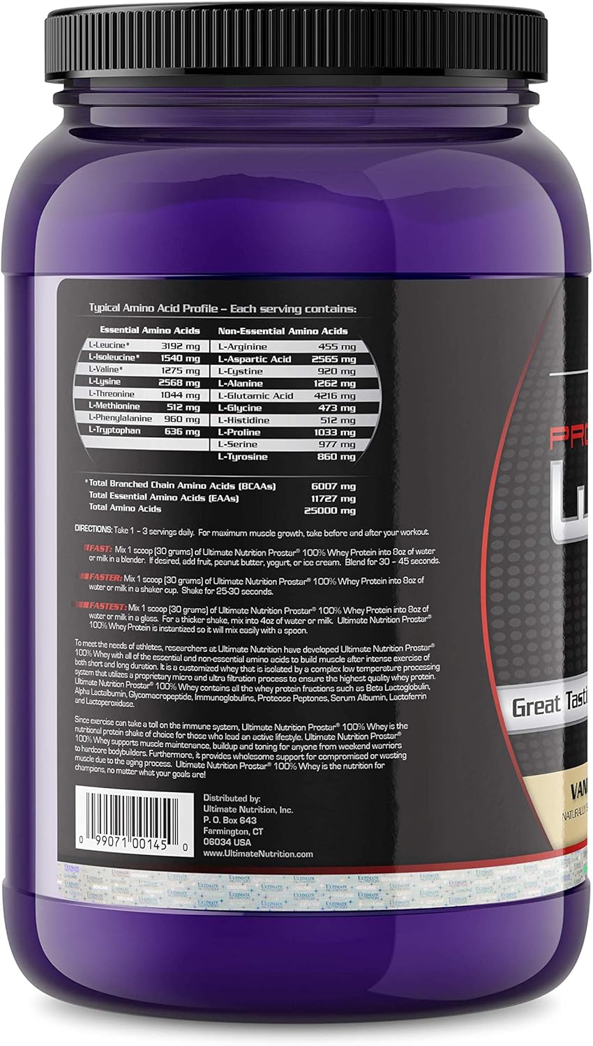 Vanilla Prostar Whey Protein Isolate Powder - High Protein Shake for Muscle Gain & Recovery - Low Carb, Low-Fat, Keto-Friendly - 2 lbs Tub