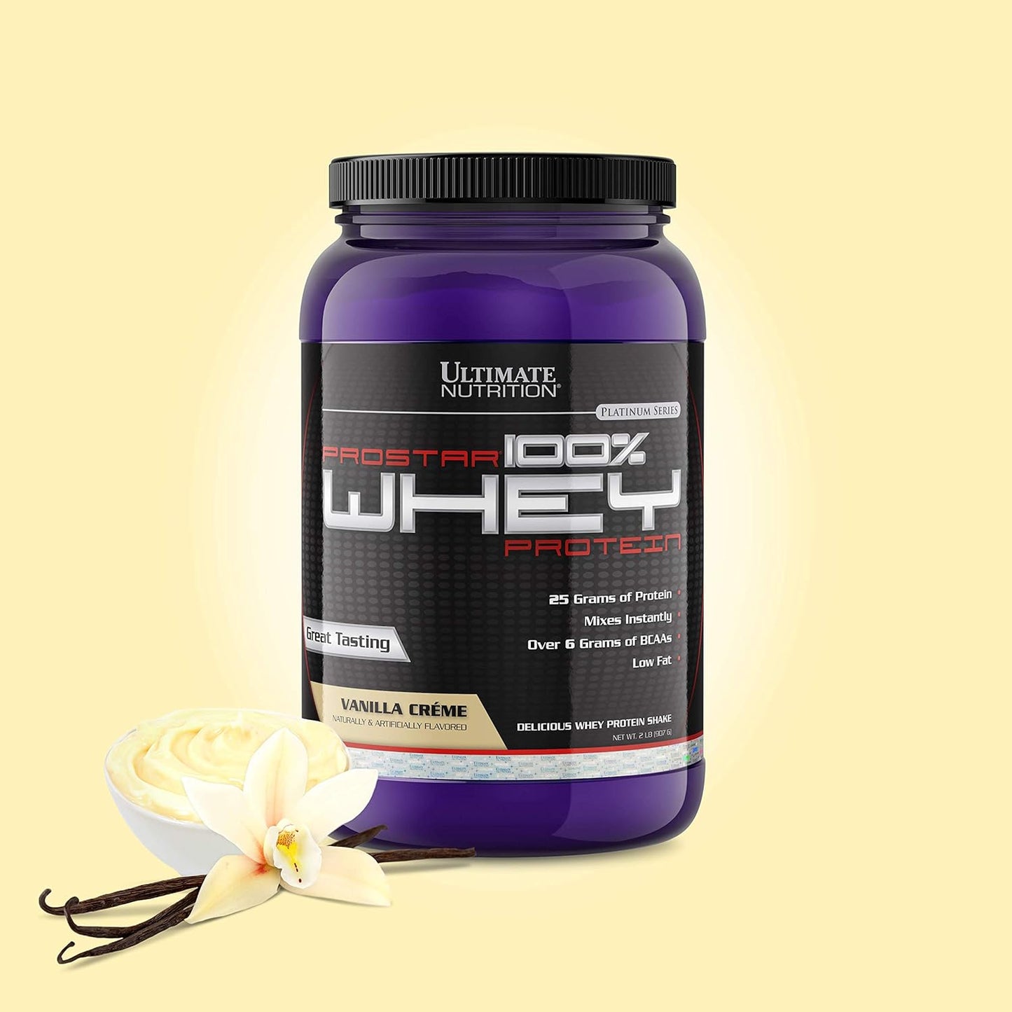 Vanilla Prostar Whey Protein Isolate Powder - High Protein Shake for Muscle Gain & Recovery - Low Carb, Low-Fat, Keto-Friendly - 2 lbs Tub