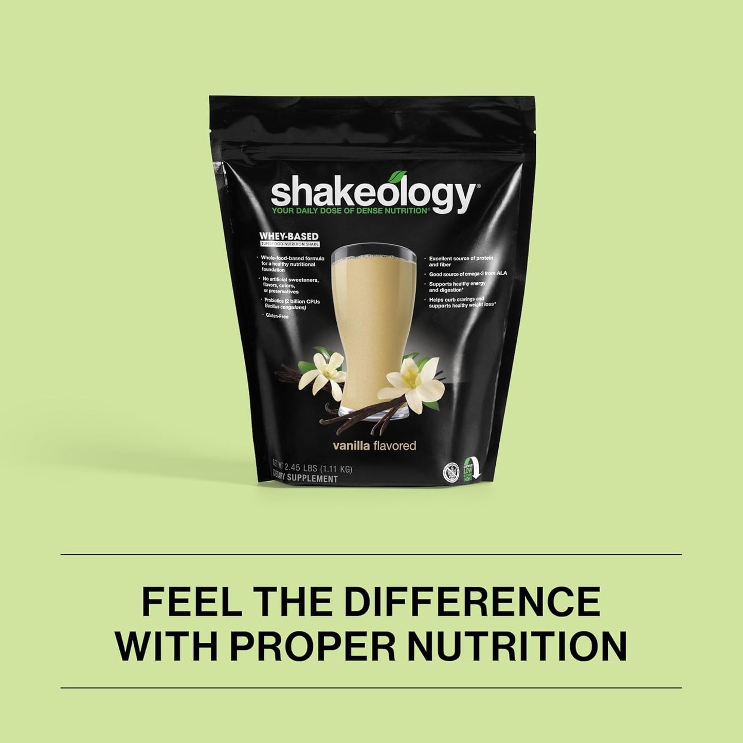 Vanilla Shakeology Whey Protein Powder Blend - Gluten Free Superfood Shake Supports Weight Loss & Lean Muscle - 30 Servings