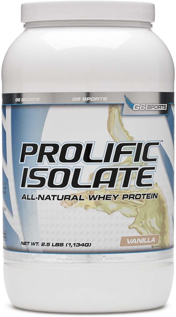 Vanilla STI G6 Sports Prolific Isolate Whey Protein Powder - 2.5 lb (40 servings)