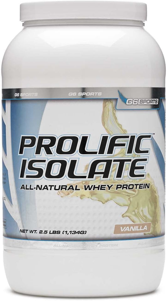 Vanilla STI G6 Sports Prolific Isolate Whey Protein Powder - 2.5 lb (40 servings)