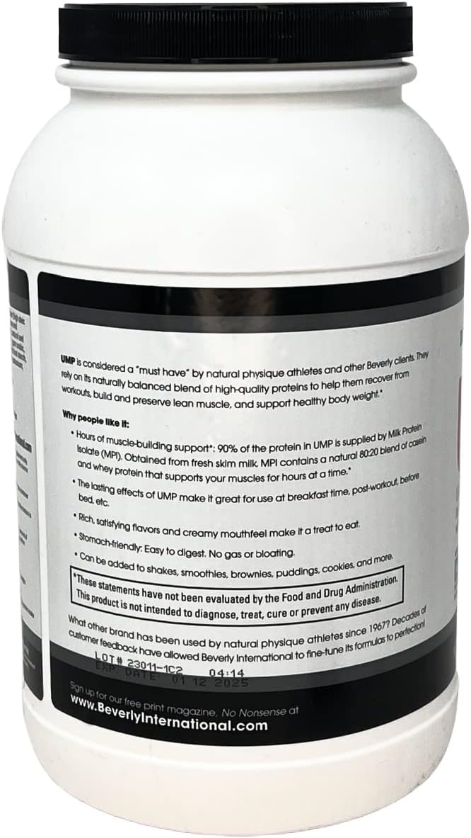 Vanilla UMP Protein Powder by Beverly International - Lean Muscle Building with Whey-Casein Ratio, Digestive Friendly (2lb .8 oz)
