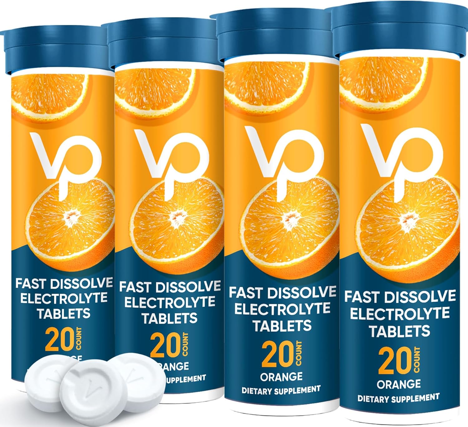 Variety Pack of Fast-Dissolve Sugar-Free Electrolyte Tablets for Rapid Hydration - Ideal for Outdoor Activities, Sports, and Keto Diet - 80 Count (4 Pack)