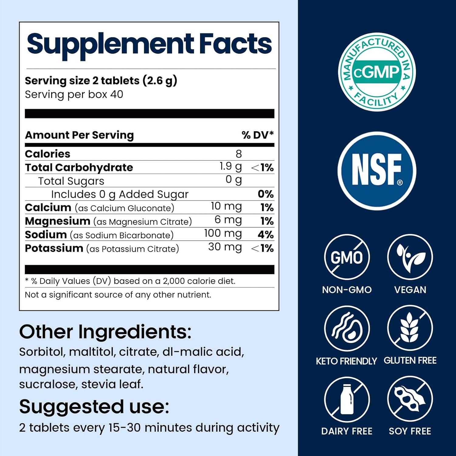 Variety Pack of Fast-Dissolve Sugar-Free Electrolyte Tablets for Rapid Hydration - Ideal for Outdoor Activities, Sports, and Keto Diet - 80 Count (4 Pack)