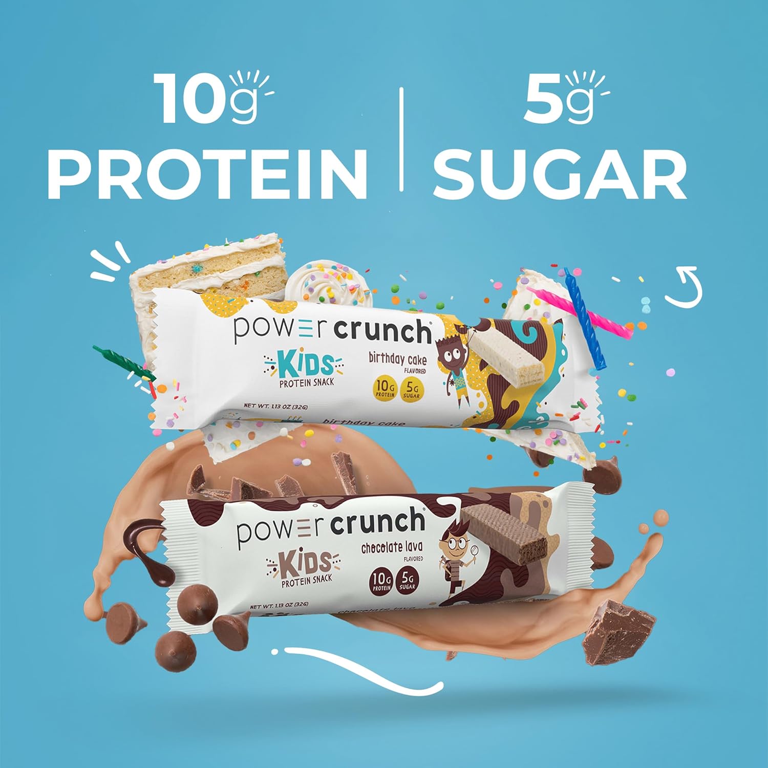 Variety Pack of Power Crunch Protein Wafer Bars and KIDS Protein Bars - 15 Count, High Protein Snacks with Delicious Taste